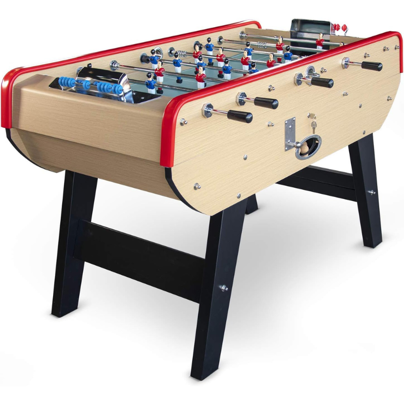Table de Baby-foot Bistrot Rétro avec Accessoires - Balles, Manettes, Scoreurs
