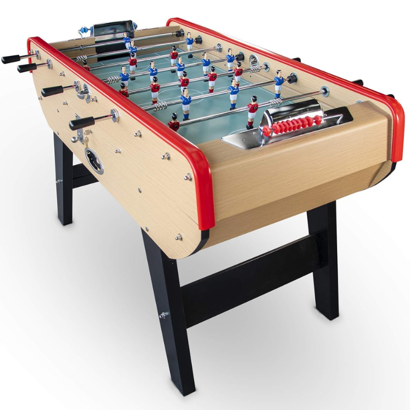 Table de Baby-foot Bistrot Rétro avec Accessoires - Balles, Manettes, Scoreurs